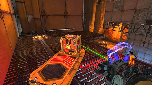 You have to fly on explosive cube, yes. - Intersection - Walkthrough - Act II - Magrunner: Dark Pulse - Game Guide and Walkthrough