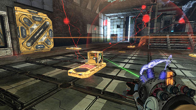 Your first task is to destroy 3 generators in this room - Proving Grounds - Walkthrough - Act II - Magrunner: Dark Pulse - Game Guide and Walkthrough