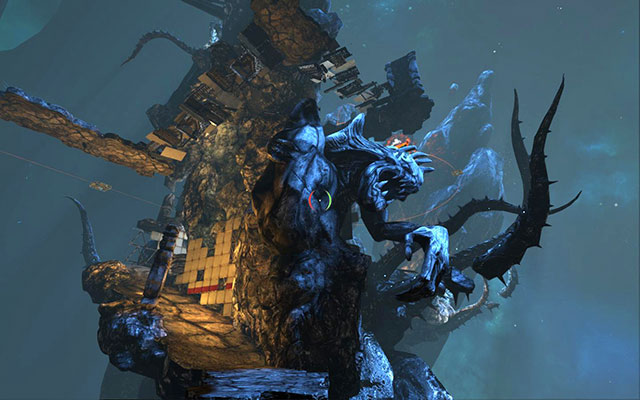 Beware of the small hole in the path - Gruckezberg Continuum - Walkthrough - Act III - Magrunner: Dark Pulse - Game Guide and Walkthrough