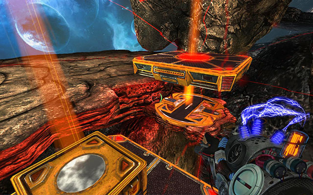 Platform may discharge and wont hold the one on which youre standing - Gruckezberg Continuum - Walkthrough - Act III - Magrunner: Dark Pulse - Game Guide and Walkthrough