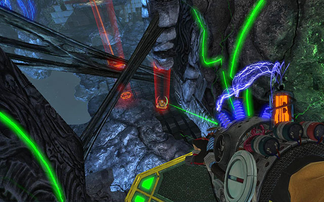 Activation of the second button - Near Orbit - Walkthrough - Act III - Magrunner: Dark Pulse - Game Guide and Walkthrough