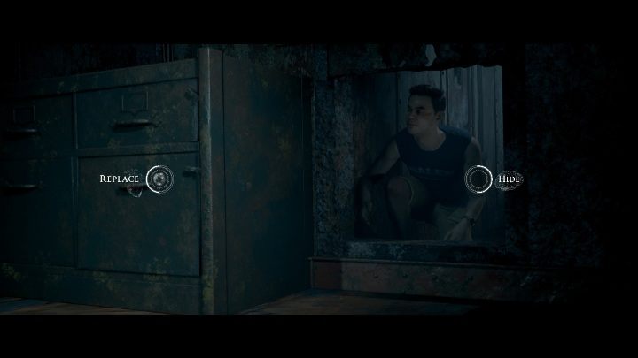 When you enter the shaft, you have two options to choose from - Abandoned ship and trapped | The Dark Pictures Man of Medan Walkthrough - Walkthrough - The Dark Pictures Man of Medan Guide