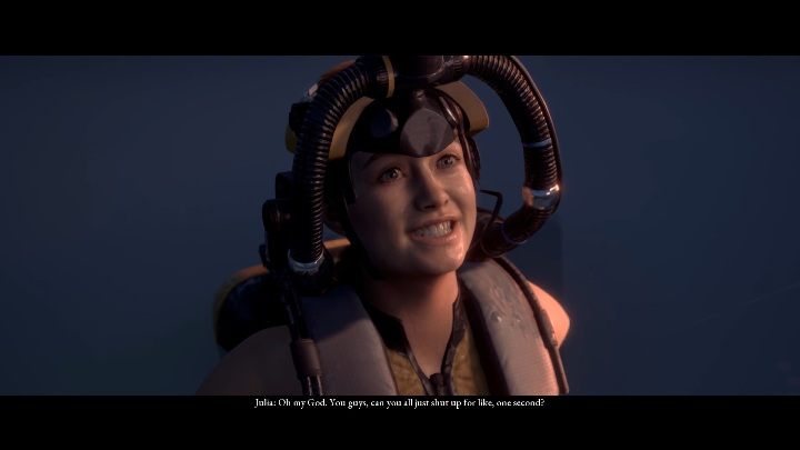 But it doesnt bother her that her man is angry with her. A smile does not disappear from her mouth even for a second. - Dive | The Dark Pictures Man of Medan Walkthrough - Walkthrough - The Dark Pictures Man of Medan Guide