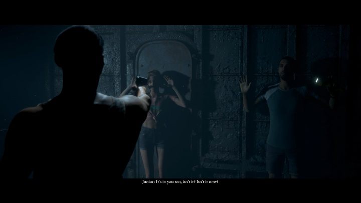 But if you run away from Olson and run into Junior, you can risk your life - Revenge, Open Deck, Distress Signal, Depths and Junior | Man of Medan - Walkthrough - The Dark Pictures Man of Medan Guide