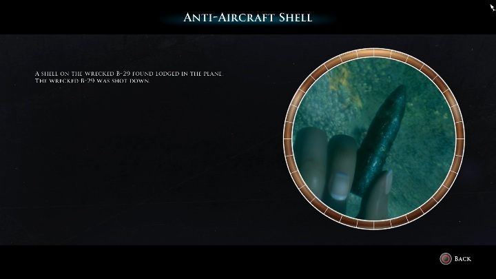 In the wreck, youll find a bullet in the right side of the wreck - Secrets | The Dark Pictures Man of Medan Guide - Secrets - The Dark Pictures Man of Medan Guide