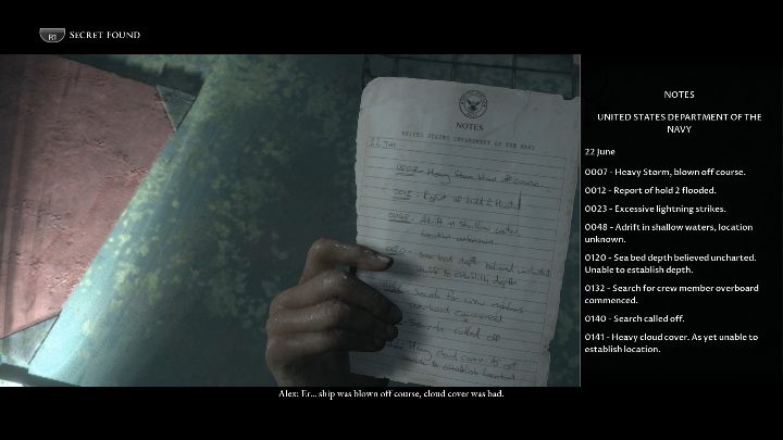 Theres a desk in the radio room with a note on it - Secrets | The Dark Pictures Man of Medan Guide - Secrets - The Dark Pictures Man of Medan Guide