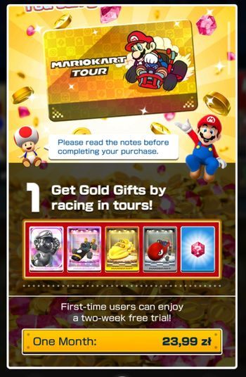 Its monthly cost is $4,99 - Mario Kart Tour Guide