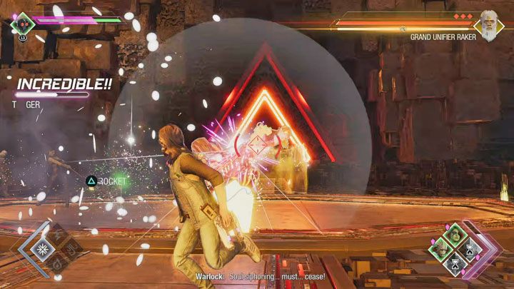 Raker's basic attacks are identical to the regular Unifiers, which means he can use bombardments, energy walls and forcefield traps - Guardians of the Galaxy: Chapter 15 - walkthrough, solution - Walkthrough - Guardians of the Galaxy Guide