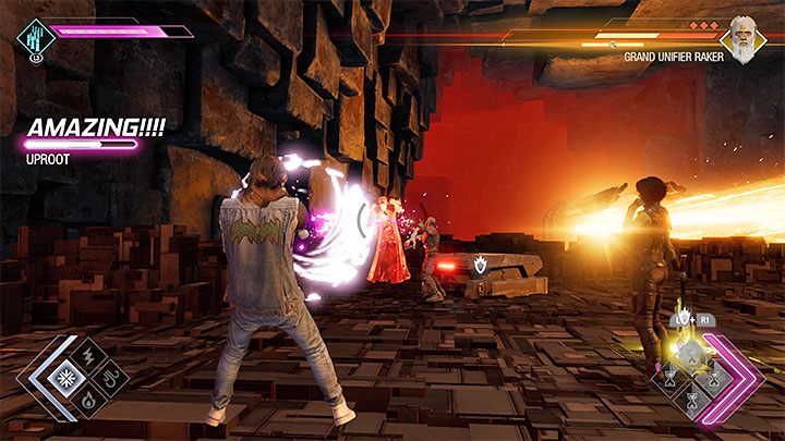 Your objective during this battle is emptying the barrier bar and temporarily shutting it down - Guardians of the Galaxy: Chapter 15 - walkthrough, solution - Walkthrough - Guardians of the Galaxy Guide