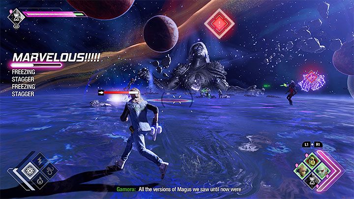 The next step to defeat a group of opponents called by the Magus - Guardians of the Galaxy: Chapter 16 - walkthrough, solution - Walkthrough - Guardians of the Galaxy Guide