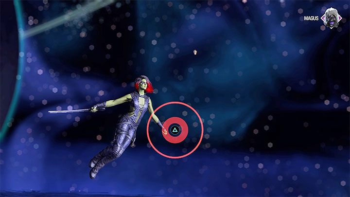 At the very end, there are several QTEs - finishing the sequence traps the Magus in the stone - Guardians of the Galaxy: Chapter 16 - walkthrough, solution - Walkthrough - Guardians of the Galaxy Guide