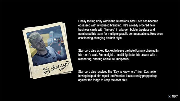 Moreover, you'll learn the fates of main characters - Guardians of the Galaxy: Chapter 16 - walkthrough, solution - Walkthrough - Guardians of the Galaxy Guide