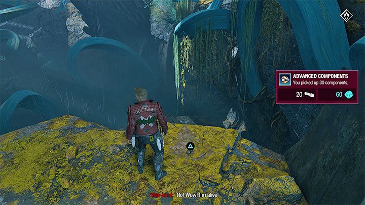 In the place from picture 1, though, you need to jump to the lower shelf (make a long jump) - Guardians of the Galaxy: Chapter 3 - all secrets/ collectibles, list - Secrets and Finds - Guardians of the Galaxy Guide