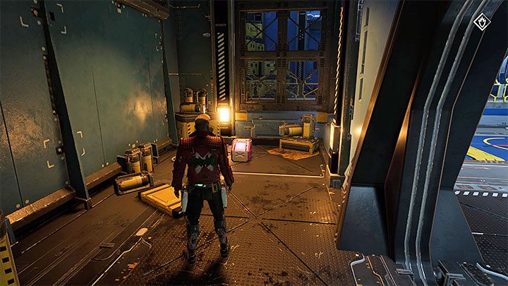 In the following room, you will find a crate containing the outfit - Guardians of the Galaxy: Chapter 7 - all secrets/collectibles, list - Secrets and Finds - Guardians of the Galaxy Guide