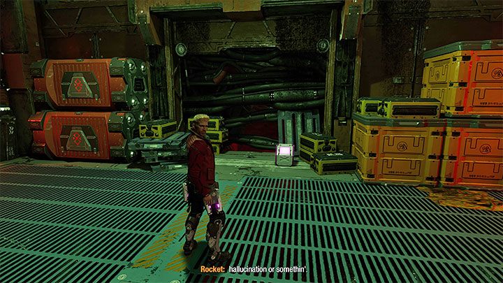 Climb the stone block and then onto the higher shelf - Guardians of the Galaxy: Chapter 8 - all secrets/ collectibles, list - Secrets and Finds - Guardians of the Galaxy Guide