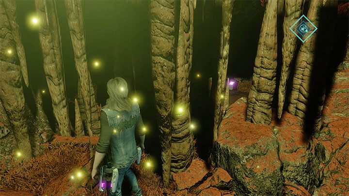 You can find the secret after solving the waterfall puzzle and getting to the dark cave-labyrinth - the starting location is shown on picture 1, and Groot will start lighting up the cave for the team - Guardians of the Galaxy: Chapter 10 - All secrets/collectibles, list - Secrets and Finds - Guardians of the Galaxy Guide