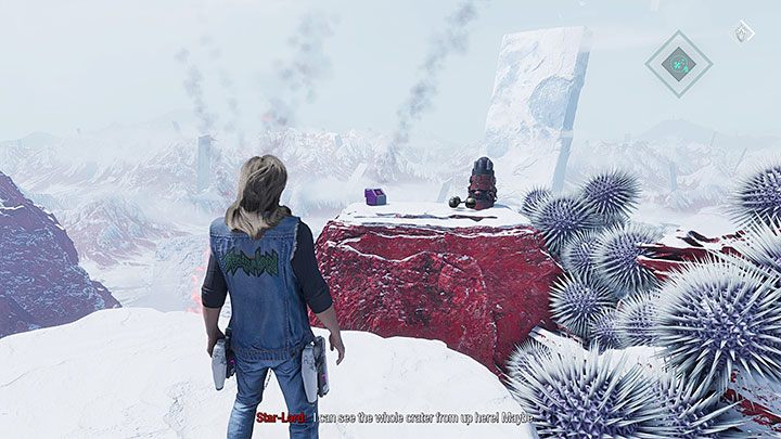 Jump towards Gamora and then onto the ledge above her - Guardians of the Galaxy: Chapter 13 - all secrets/collectibles, list - Secrets and Finds - Guardians of the Galaxy Guide