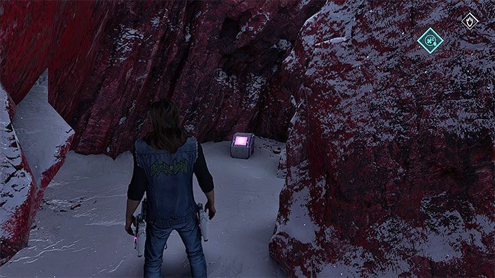You can find this secret shortly after reaching the area shown on picture 1, where you must carefully walk along a narrow ledge above a deep chasm - Guardians of the Galaxy: Chapter 13 - all secrets/collectibles, list - Secrets and Finds - Guardians of the Galaxy Guide
