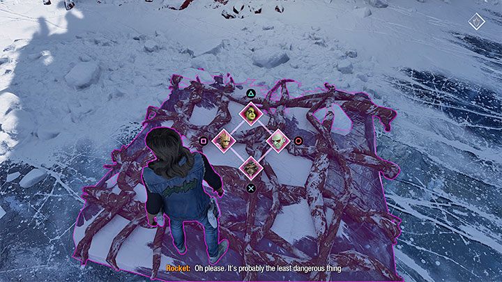 You'll find this secret after your second battle against the wendigo, the one featuring the monster herd's leader (picture 1) - Guardians of the Galaxy: Chapter 13 - all secrets/collectibles, list - Secrets and Finds - Guardians of the Galaxy Guide