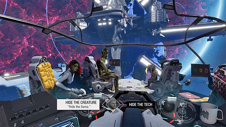 You have to choose what will be hidden in the box on the ship before the Guardians' - Guardians of the Galaxy: Important choices - Chapter 2 - Important choices - Guardians of the Galaxy Guide