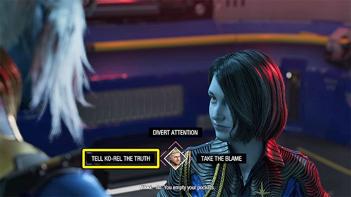 Option 1 assumes supporting Ko-Rel by agreeing with her judgment that Nikki acted irresponsibly - Guardians of the Galaxy: Important choices - Chapter 2 - Important choices - Guardians of the Galaxy Guide