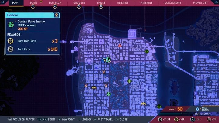 1 - Spider-Man 2: All EMF Experiments - plants puzzles - Secrets and Collectibles - Spider Man 2 Guide