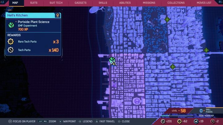 3 - Spider-Man 2: All EMF Experiments - plants puzzles - Secrets and Collectibles - Spider Man 2 Guide