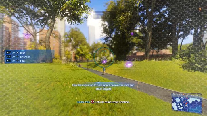 In this mission, you have to destroy 10 targets and mark 10 flags - Spider-Man 2: All EMF Experiments - plants puzzles - Secrets and Collectibles - Spider Man 2 Guide