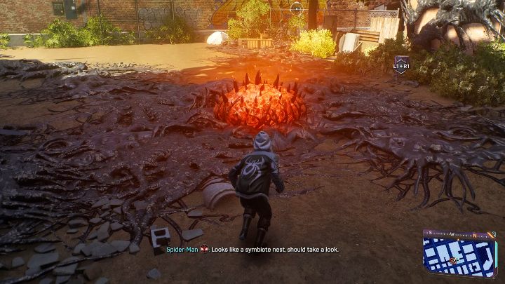 Defend the symbiote nests in the central part of Harlem for 1 minute and 30 seconds to get the collectible - Spider-Man 2: All Symbiote Nests - locations - Secrets and Collectibles - Spider Man 2 Guide