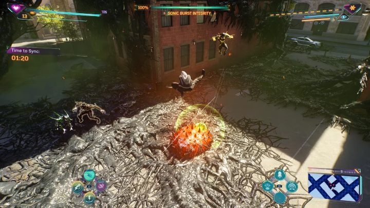 This nest is in the north-western part of the district - Spider-Man 2: All Symbiote Nests - locations - Secrets and Collectibles - Spider Man 2 Guide