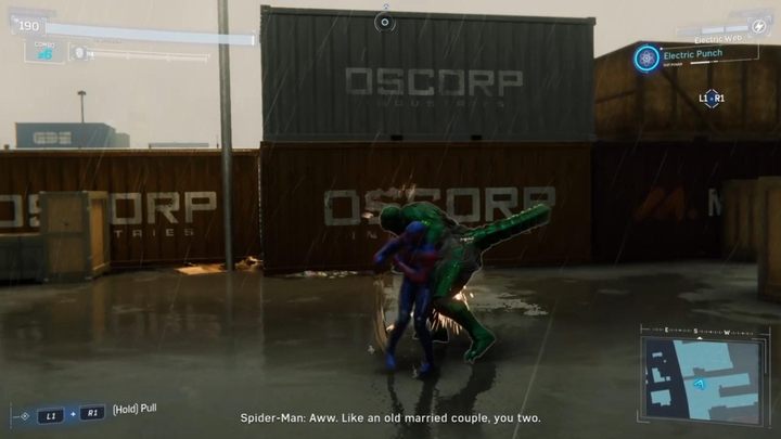 Repeat the trick one more time and Scorpion will join the fray - Marvels Spider-Man: Scorpion and Rhino - boss, how to beat? - Bosses - Spider-Man Game Guide