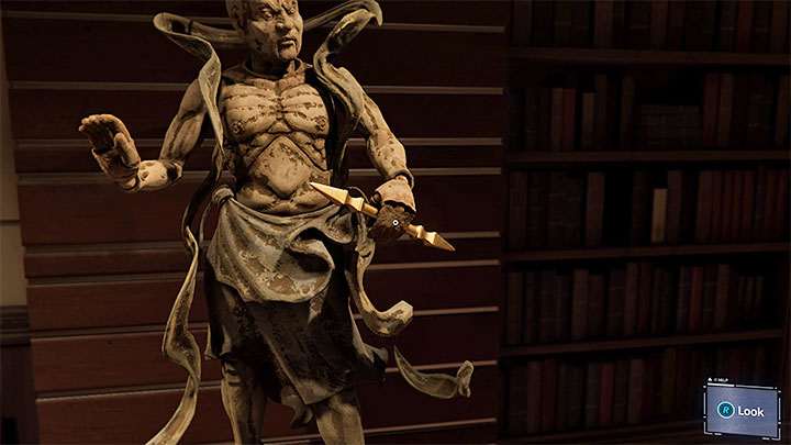 Place the object in the left palm of the statue (picture above) - Marvels Spider-Man: Dont Touch The Art - walkthrough - Main missions - Spider-Man Game Guide