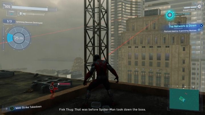 Head for the next location indicated by the radar - Marvels Spider-Man: The Network is Down - walkthrough - Side Missions - Spider-Man Game Guide