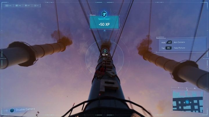 Use the right analog stick to move the camera around - Marvels Spider-Man: Taking photos - how to? - FAQ - Spider-Man Game Guide