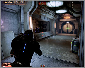 Keep heading forward until you find a passageway with an AUXERA sign - Mass Effect 2: Dossier: The Professor - walkthrough - Main quests - Mass Effect 2 Guide & Walkthrough