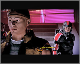 If Shepard is male then the recruiter will let you in without any additional problems, BUT if Shepard is female youll have to talk to him first and youll have a chance of activating a renegade interrupt - Mass Effect 2: Dossier: Archangel - walkthrough - Main quests - Mass Effect 2 Guide & Walkthrough