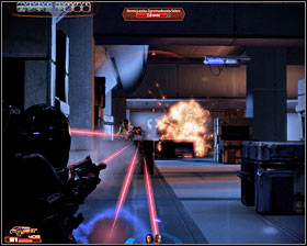 You may proceed now to an upper floor where youre going to be greeted by a new group of sisters and LOKI mechs - Mass Effect 2: Dossier: The Justicar - walkthrough - Main quests - Mass Effect 2 Guide & Walkthrough