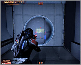 You may proceed towards a nearby corridor and it would be a good idea to save your game there, because youre about to take part in a boss battle - Mass Effect 2: Dossier: The Justicar - walkthrough - Main quests - Mass Effect 2 Guide & Walkthrough