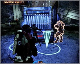 Eliminate all the hostiles, choose your standard weapon again and talk to your biotic to continue the long walk - Mass Effect 2: Collector Base: Long Walk - walkthrough - Main quests - Mass Effect 2 Guide & Walkthrough