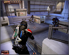 You must now interact with a nearby terminal (first screenshot) and solve a well-known mini-game - Mass Effect 2: Lost Operative - N7 walkthrough - N7 quests - Mass Effect 2 Guide & Walkthrough