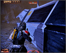 You shouldnt take any risks here, so youll want to stop at least several times to recharge your shields - Mass Effect 2: Wrecked Merchant Freighter - N7 walkthrough - N7 quests - Mass Effect 2 Guide & Walkthrough