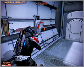 You may now choose either one of the side corridors leading to an upper floor, but before you leave this level make sure to explore additional rooms found in the area - Mass Effect 2: MSV Strontium Mule - N7 walkthrough - N7 quests - Mass Effect 2 Guide & Walkthrough