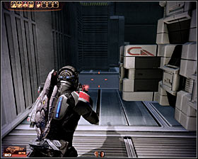 Make sure to enter a small warehouse (first screenshot) before you decide to leave this area, because youll have a chance to scan a submachine gun in order to acquire a new plan for a research project - Mass Effect 2: Miranda: The Prodigal - walkthrough - Companion quests - Mass Effect 2 Guide & Walkthrough