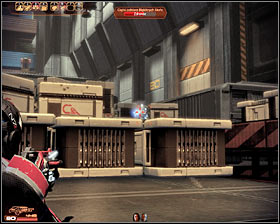 Youll have to watch out for soldiers occupying upper platforms here, because theyll have a chance of scoring clear shots - Mass Effect 2: Garrus: Eye for an Eye - walkthrough - Companion quests - Mass Effect 2 Guide & Walkthrough