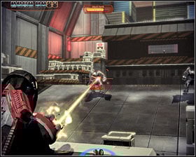 Return to the junction and this time start moving towards upper platforms which were occupied by enemy soldiers not long ago - Mass Effect 2: Garrus: Eye for an Eye - walkthrough - Companion quests - Mass Effect 2 Guide & Walkthrough