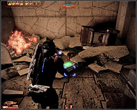 Use the stairs to get to a lower level and examine one of the nearby bodies to automatically initiate a short conversation with Mordin - Mass Effect 2: Mordin: Old Blood - walkthrough - Companion quests - Mass Effect 2 Guide & Walkthrough