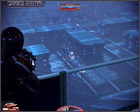 You should know that even more geth will show up here later in the battle and this means having to retreat behind objects found on the balcony (you cant remain close to the balustrade forever) - Mass Effect 2: Legion: A House Divided - walkthrough - Companion quests - Mass Effect 2 Guide & Walkthrough
