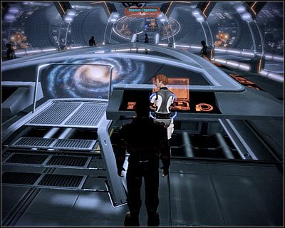 Kelly Chambers can be found to the right of the main console used for space travel (second deck of the ship) - Mass Effect 2: Team - Building relations, romances - World Atlas - Team - Mass Effect 2 Guide & Walkthrough