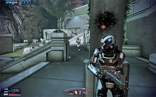 More battles will start right after you reach the further part of the atrium - Mass Effect 3: Grissom Academy: Emergency Evacuation - walkthrough - Missions outside the Citadel - Mass Effect 3 Guide