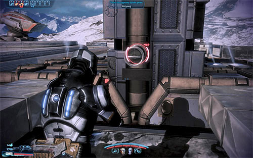 There are two interactive panels on the roof and you should approach the control panel that is located further away from the stationary turret (screen above) - Mass Effect 3: Arrae: Ex-Cerberus Scientists - walkthrough - Missions outside the Citadel - Mass Effect 3 Guide